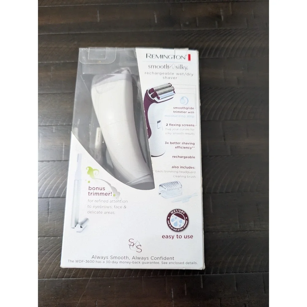 Remington Smooth &‎ Silky Trimmer Rechargeable SmoothGlide WDF- 3600 New Sealed